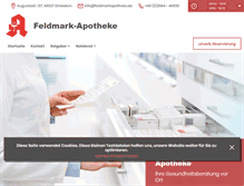 Tablet Screenshot of feldmark-apotheke.de
